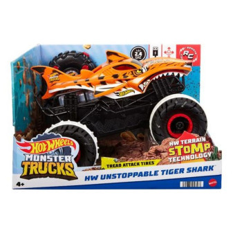 Mattel Hot Wheels R/C Monster Trucks 1:15 tygří žralok na dálkové ovládání HGV87