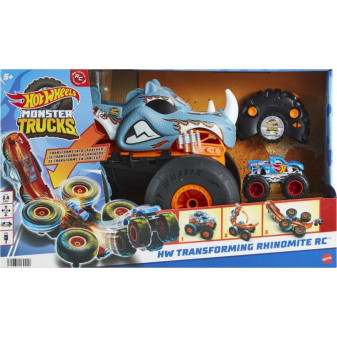 Mattel Hot Wheels RC Monster Trucks transformující se Rhinomite 1:12 na baterie HPK27