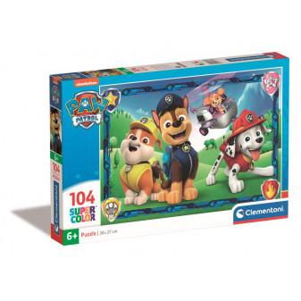 Clementoni 27177 Puzzle Super Color Tlapková patrola 104 dílků