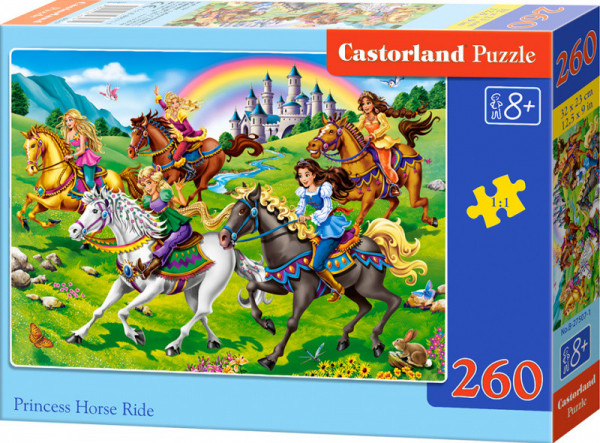 Castorland 27507 Puzzle 260 dílků - Princezny na vyjížďce