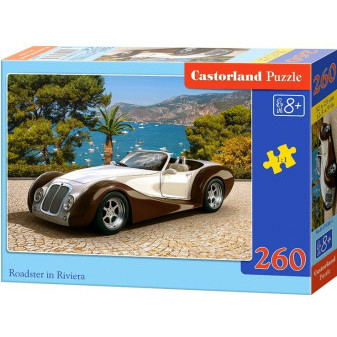 Castorland 27538 Puzzle 260 dílků - Auto Roadster na Rivieře