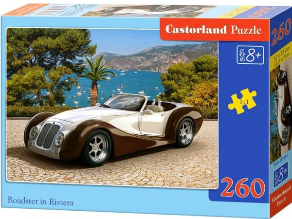 Castorland 27538 Puzzle 260 dílků - Auto Roadster na Rivieře