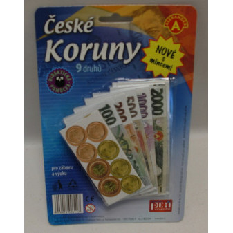 PEXI České koruny - dětské peníze do hry 9 druhů