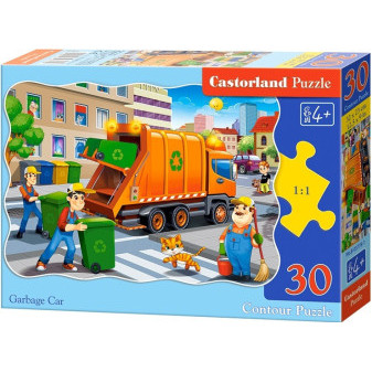 Castorland 3778 puzzle Popelářské auto 30 dílků