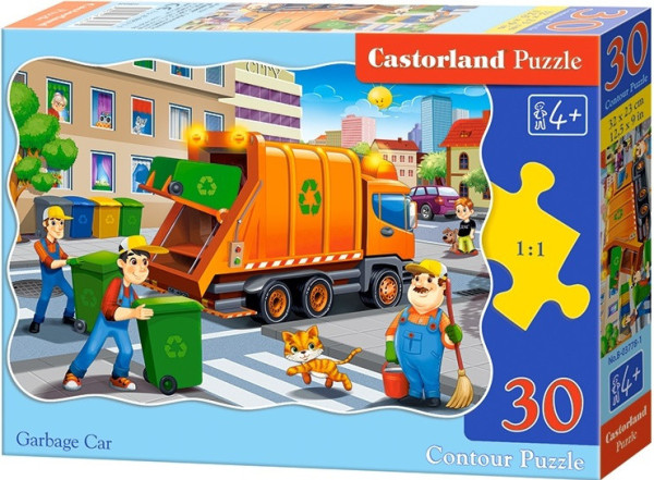 Castorland 3778 puzzle Popelářské auto 30 dílků
