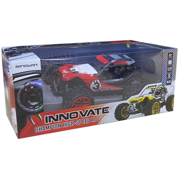 Sparkys RC speed racing car 1:12 4CH 2.4G červené na dálkové ovládání na bateriový pack