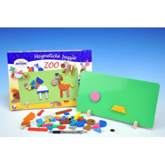 Detoa dřevěné magnetické puzzle ZOO