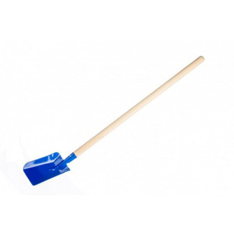 Lopata Lopatka modrá s násadou kov dřevo 80cm nářadí