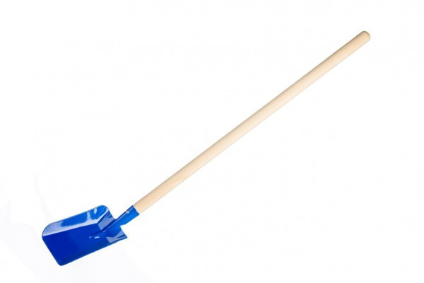 Lopata Lopatka modrá s násadou kov dřevo 80cm nářadí