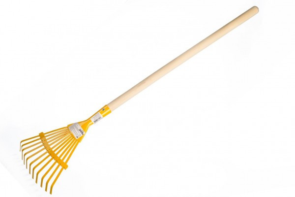 Hrábě planžetové žluté s násadou kov dřevo 80cm nářadí
