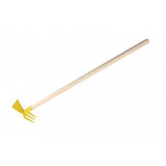 Motyka/Motyčka oboustranná žlutá s násadou kov dřevo 80cm nářadí
