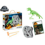 Jurský svět sada vytesej si kostru dinosaura T-Rex svítící ve tmě s doplňky v krabičce
