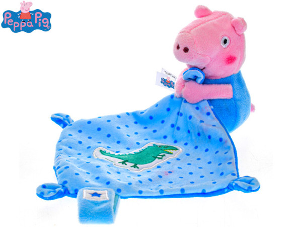 Prasátko Peppa/Peppa Pig Tom usínáček plyšový 11cm modrý 0m+