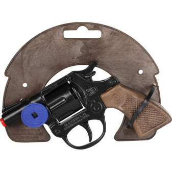 Gonher Policejní revolver kovový černý 8 ran