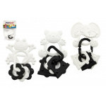 Profi Baby Kousátka zvířátka + přívěsky plast černobílé 9cm 4 druhy v sáčku 0m+