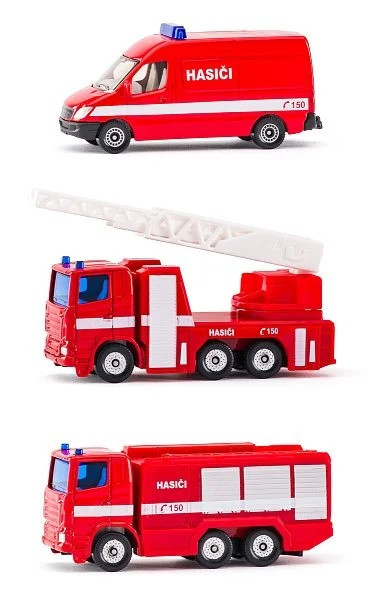 SIKU česká verze - set hasičská sada 3 aut