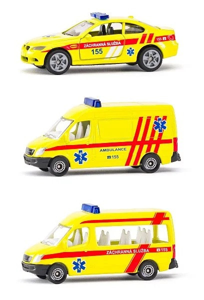 SIKU 182506100 česká verze - set ambulance sada 3 aut