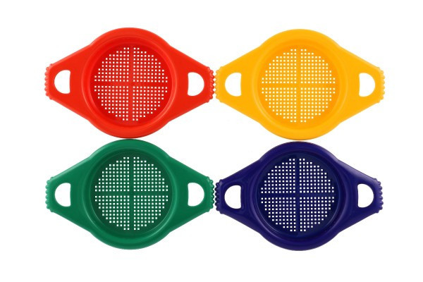 Sítko plast 15cm na písek 4 barvy