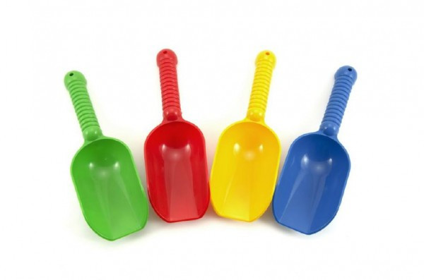 Kupecká lopatka plast 24cm na písek 4 barvy