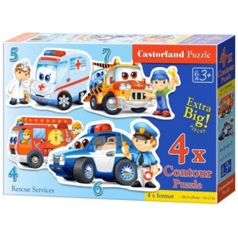 Castorland 4393 puzzle 4 v 1 Povolání (4,5,6,7)