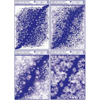 Anděl okenní fólie rohová zmrzlé rohy 42 x 30 cm