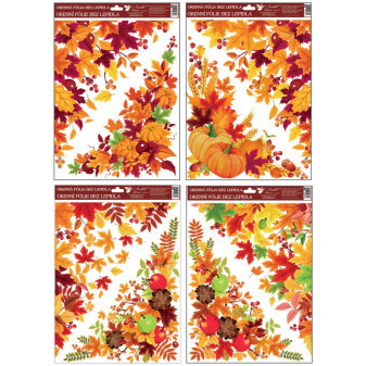 Anděl okenní fólie rohová podzim 38 x 30 cm