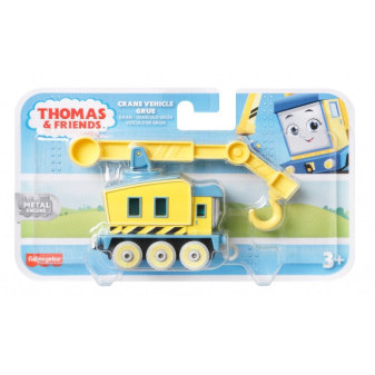 Mattel FP  Fisher Price Mašinka Tomáš Crane vehicle Grue tahací kovová mašinka s vagónem HFX91