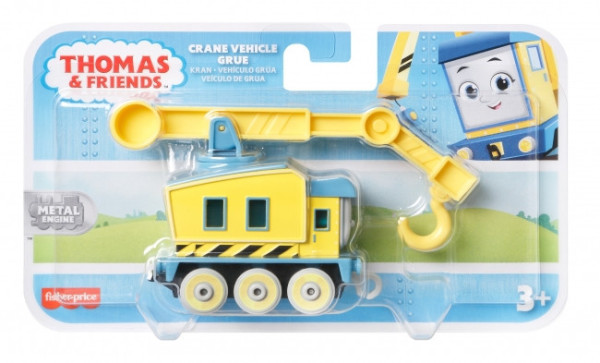 Mattel FP  Fisher Price Mašinka Tomáš Crane vehicle Grue tahací kovová mašinka s vagónem HFX91