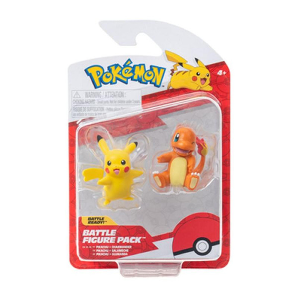 Pokémon akční figurky - 2 pack Asst Charmander a Pikachu