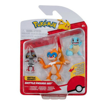 Pokémon figurky - 3 ks v balení Pawniard+Monferno+Squirtle