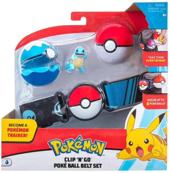 Jazwares Pokémon Clip 'n' Go Poké Ball s páskem Belt Set -  Squirtle