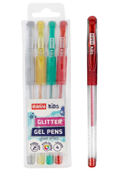Easy Kids GLITTER Sada gelových per se třpytkami, 4 barvy