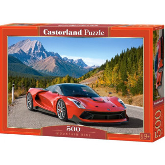 Castorland 52967 puzzle  Červené auto v horách 500 dílků