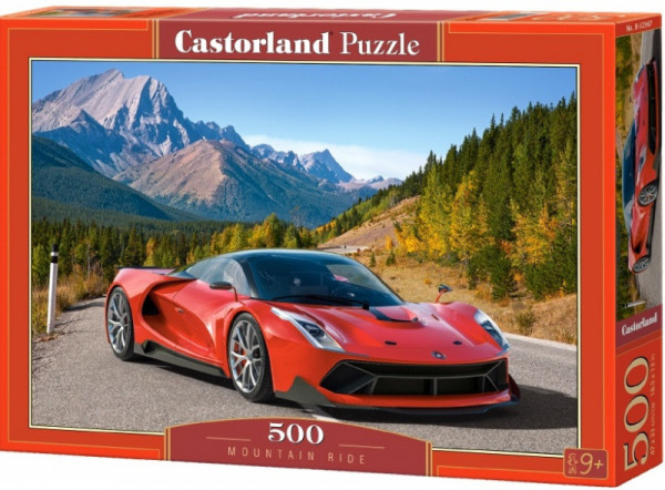 Castorland 52967 puzzle  Červené auto v horách 500 dílků