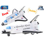 Space Xplorers vesmírná raketa kov 15cm 1:400 zpětný chod na baterie se světlem a zvukem