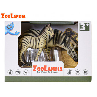 Zoolandia zebra s mládětem a doplňky  v krabičce