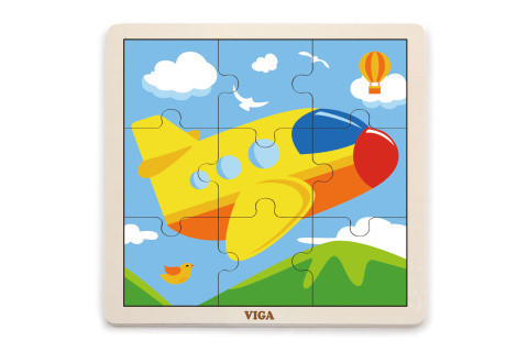 Viga Dřevěné puzzle - letadlo