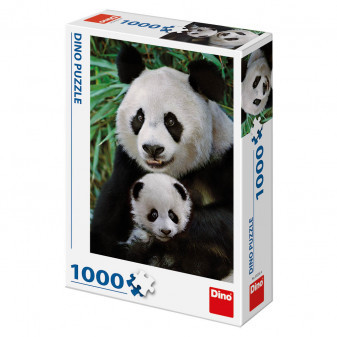 Dino puzzle Pandí rodina 1000 dílků