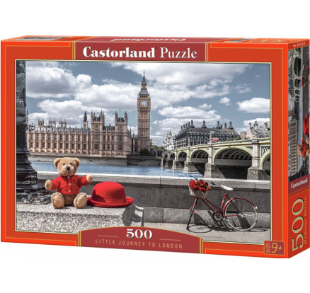 Castorland 53315 Puzzle 500 dílků - Výlet po Londýně (medvěd v červeném)