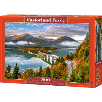 Castorland puzzle 53353  Východ nad Sylvenstein jezerem 500 dílků Německo
