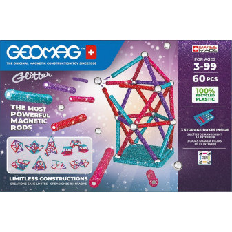 Geomag 536 Glitter Recycled 60 pcs
