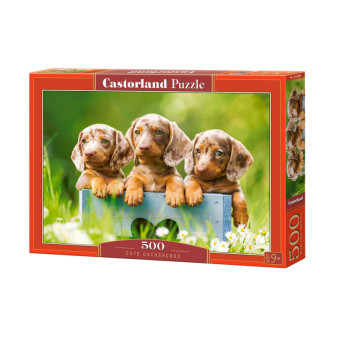 Castorland 53605 puzzle Roztomilí jezevčíci 500 dílků