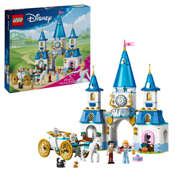 LEGO® Disney Princess 43275 Popelčin zámek a kočár s koňmi