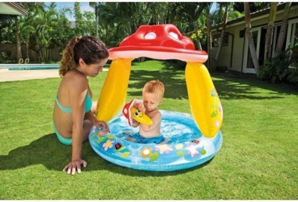 Intex 57114 bazének dětský muchomůrka se stříškou 102 x 89 cm