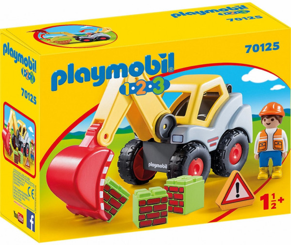 Playmobil® 70125 1.2.3 Lžícový bagr