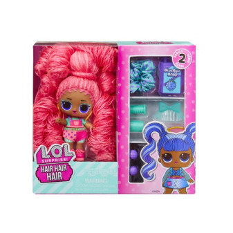 MGA L.O.L. Hair Hair Hair Vlasatice 2.serie - tmavě růžové vlasy