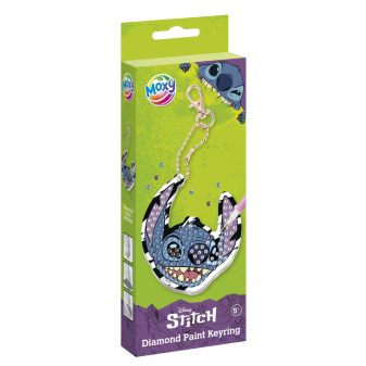 Diamantové malování Stitch - výroba klíčenky
