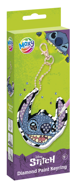 Diamantové malování Stitch - výroba klíčenky