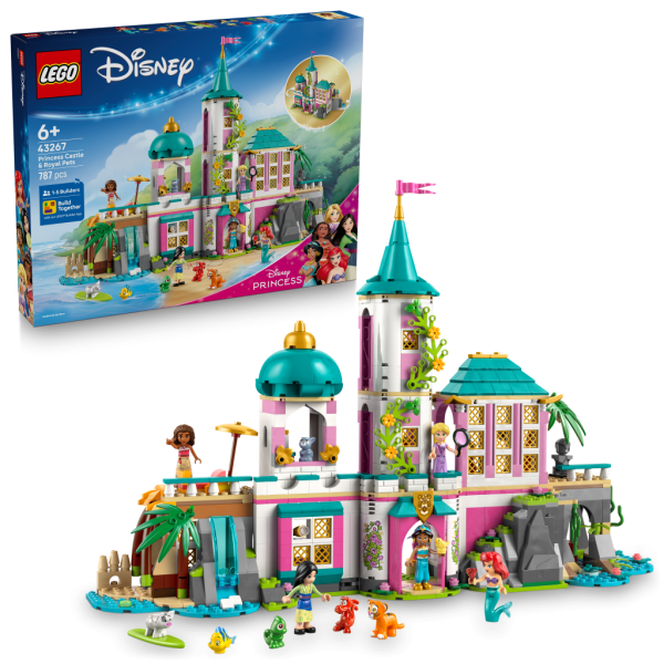 LEGO® Disney 43267 Hrad princezen a královští domácí mazlíčci