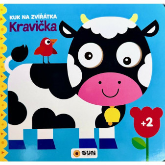 Kuk na zvířátka - KRAVIČKA - knížka s pohyblivými očky